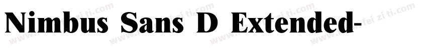 Nimbus Sans D Extended字体转换
